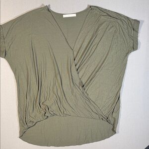 Double Zero Sage Green Wrap Top